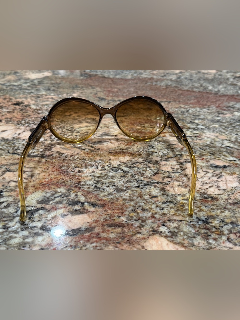 Gucci Women's Brown Gradient Round Sunglasses 2476/S Vintage - Picture 7 of 8